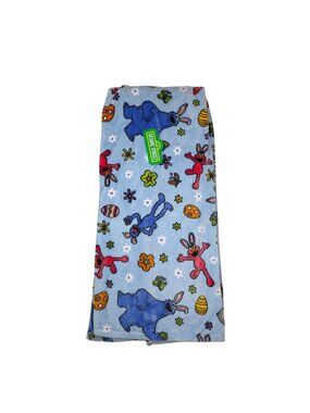 Sesame Street Plush Throw Blanket Oversized 60" X 70" Bunny & Egg Easter Blue